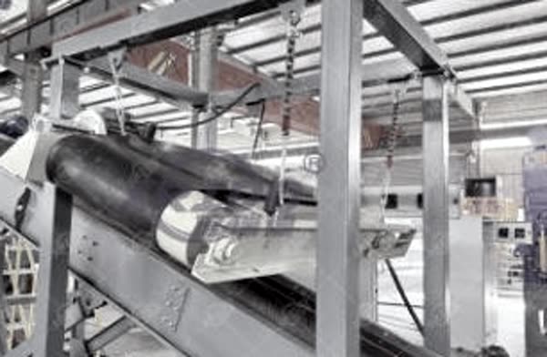 Magnetic separator above the discharge belt