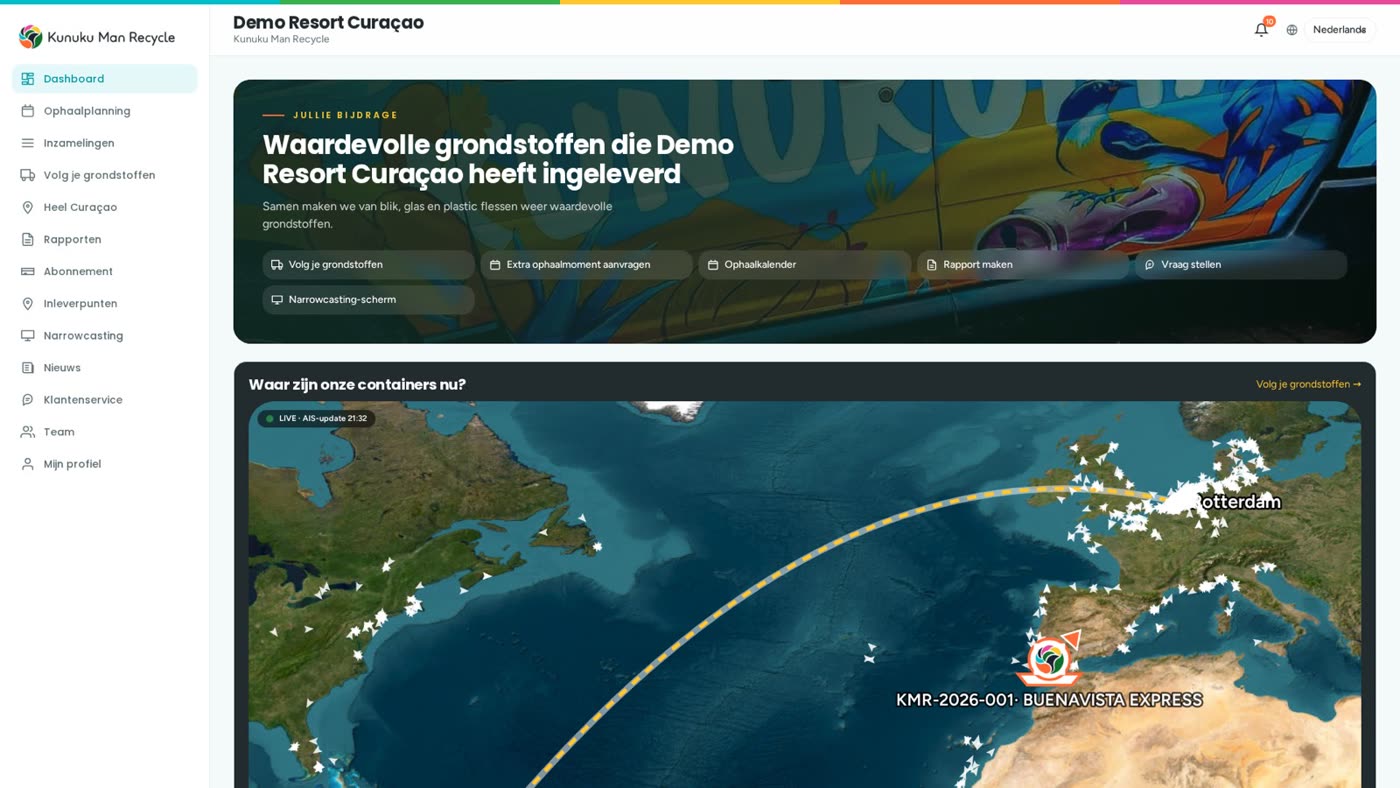 Customer portal dashboard